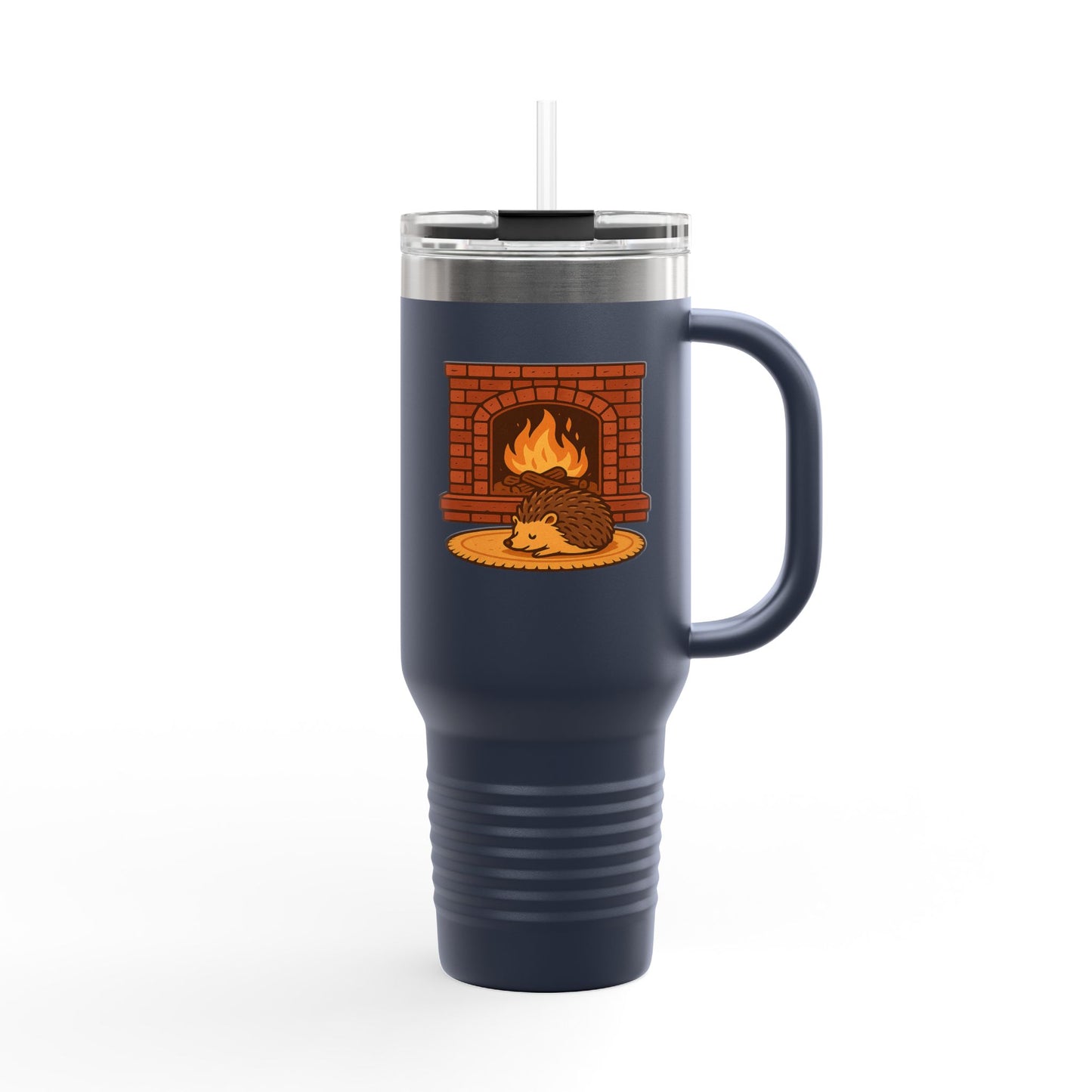 Fireside Spines Cozy Autumn Travel Mug