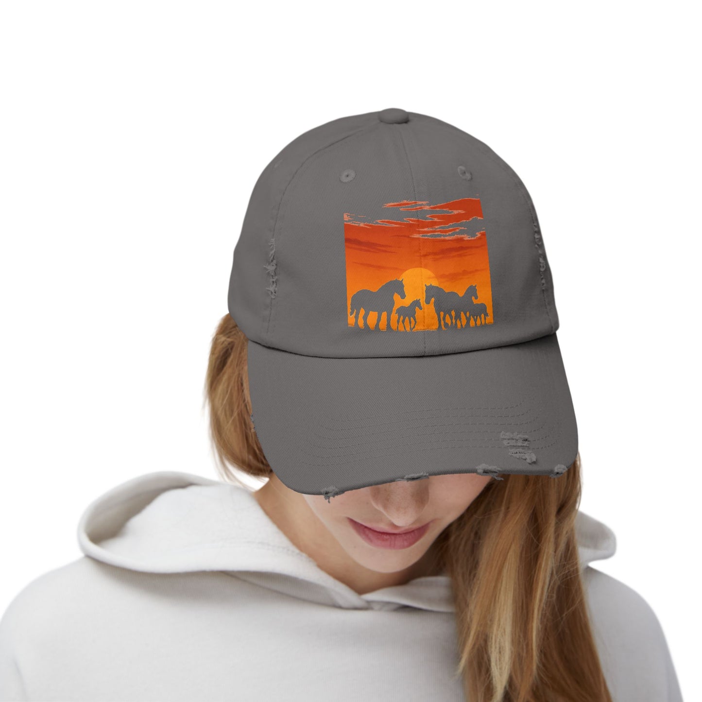 Horses on the Horizon Distressed Hat
