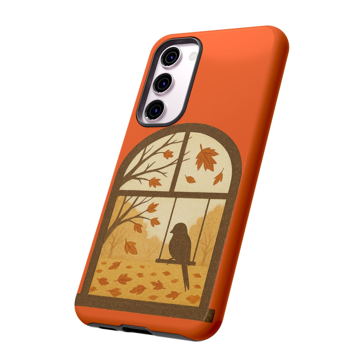 Bird In The Window Autumn Themed Phone Case
