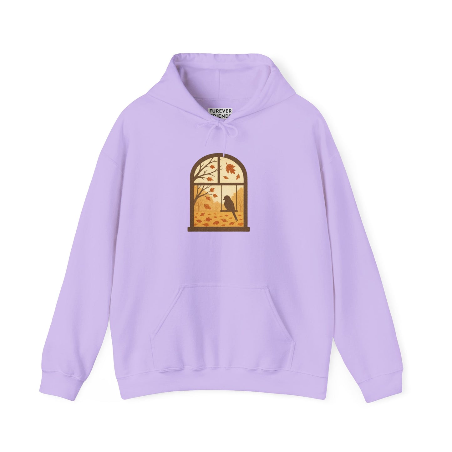 Bird In The Window Autumn Themed Hoodie