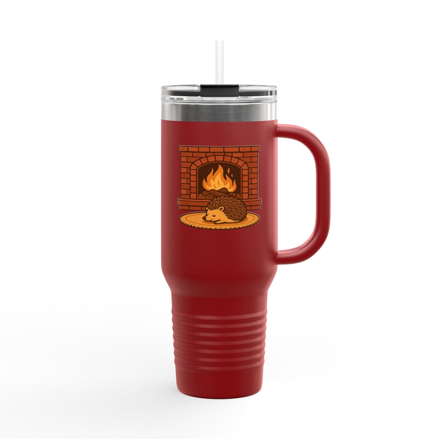Fireside Spines Cozy Autumn Travel Mug