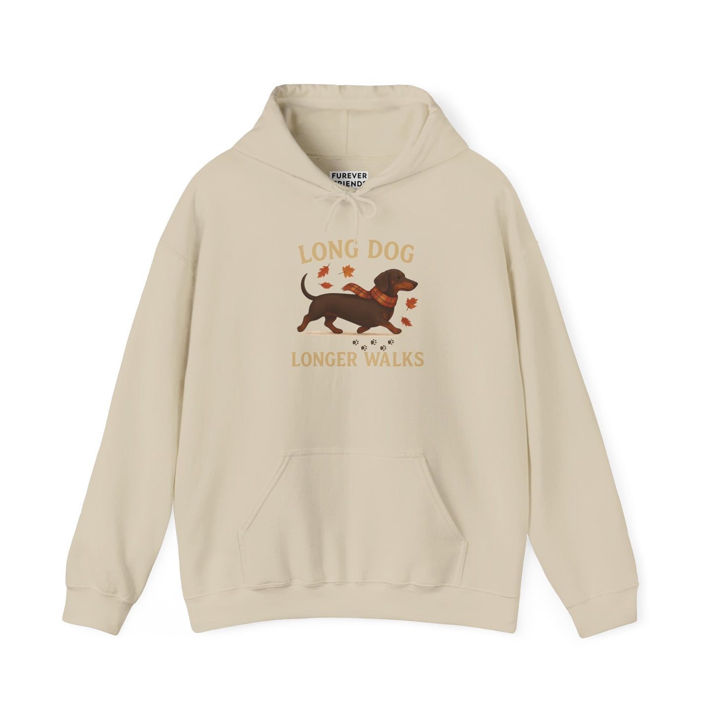 Long Dog Longer Walks Autumn Themed Hoodie