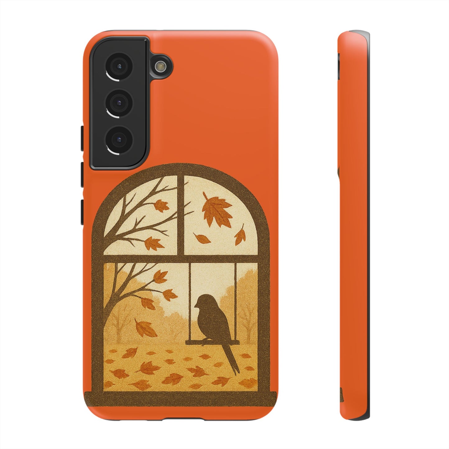 Bird In The Window Autumn Themed Phone Case
