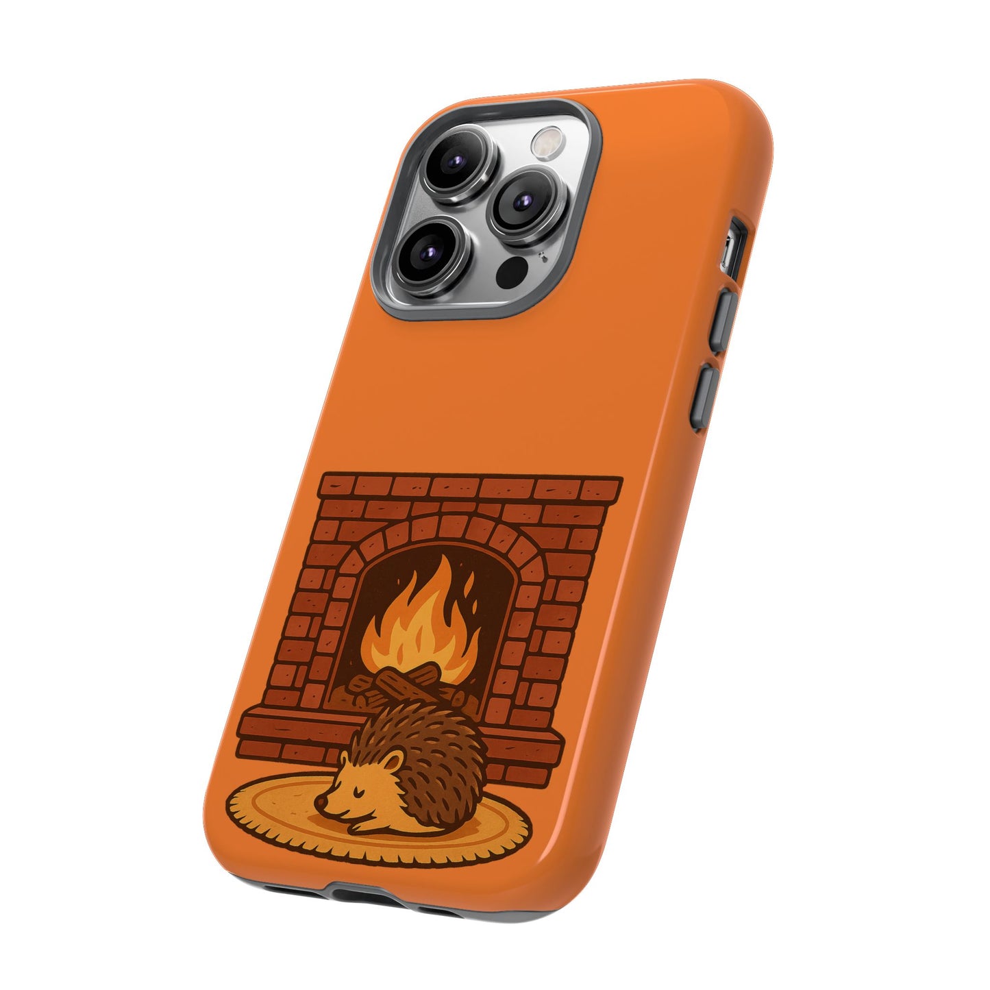 Fireside Spines Cozy Autumn Hedgehog Phone Case