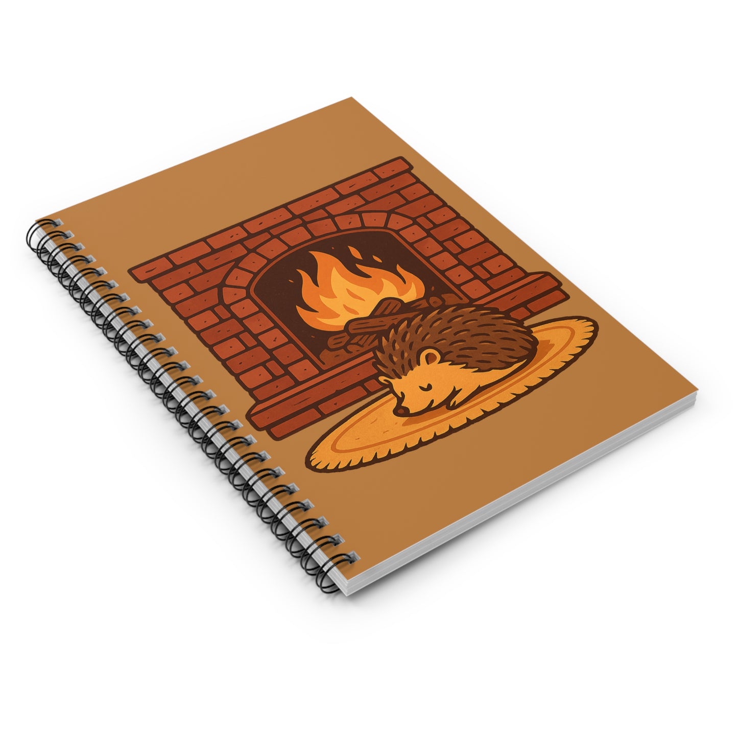 fireside spines Cozy Autumn Spiral Notebook - Ruled Line