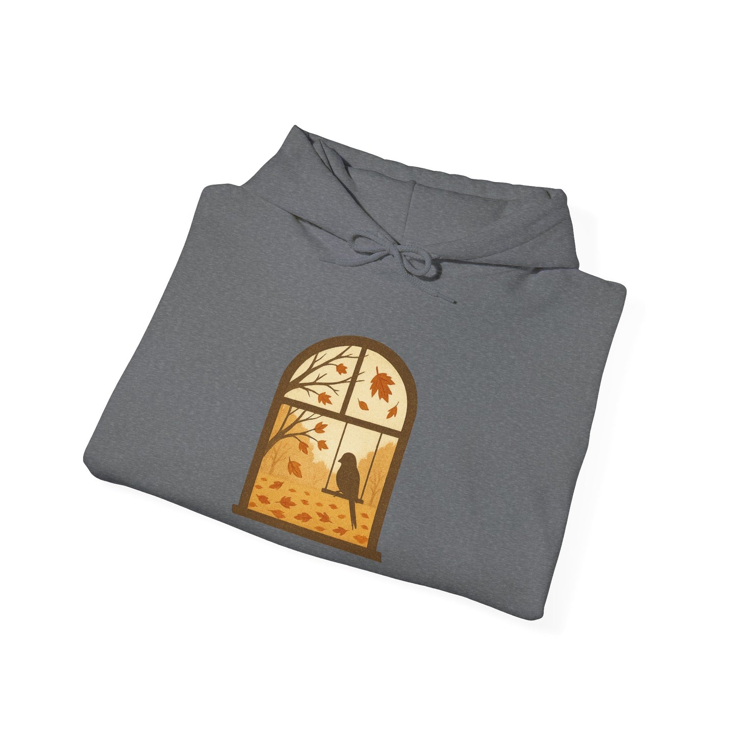 Bird In The Window Autumn Themed Hoodie
