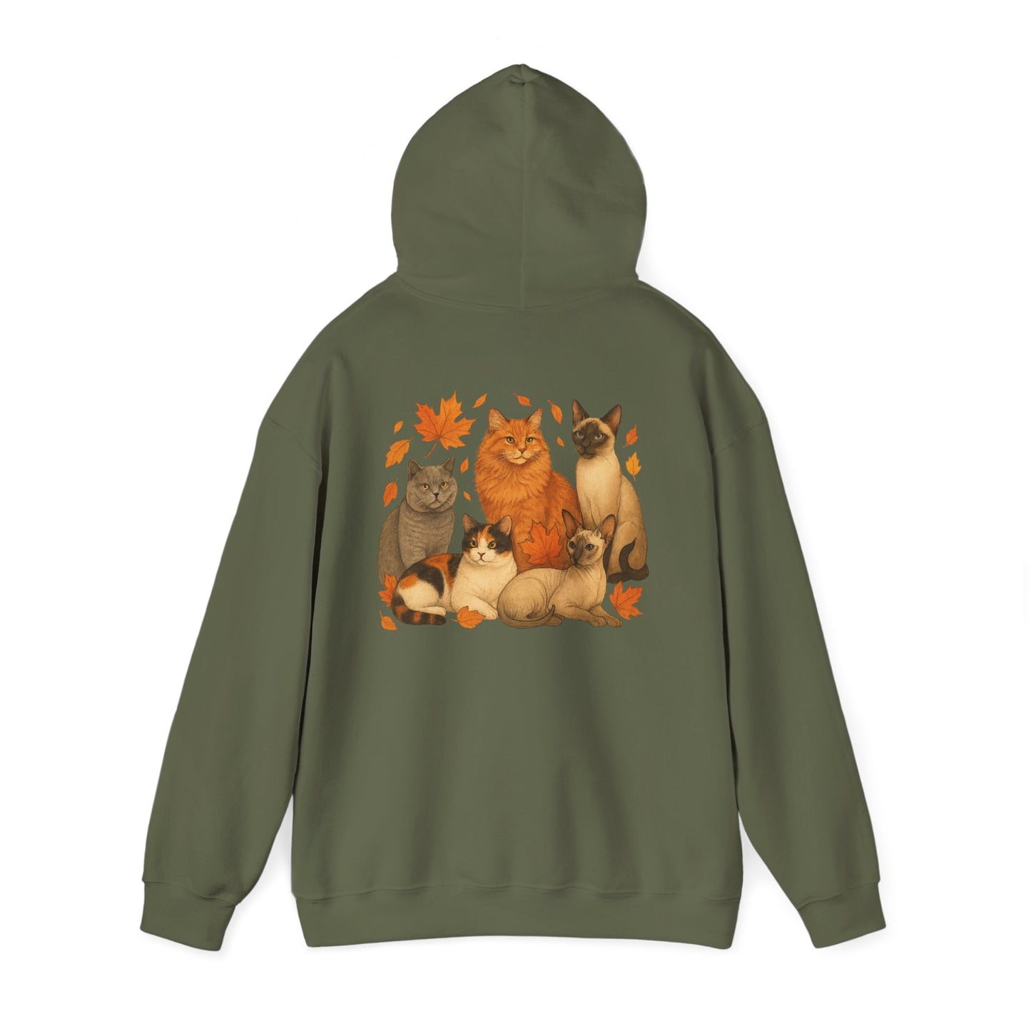 Falling For Cats Hooded Sweatshirt