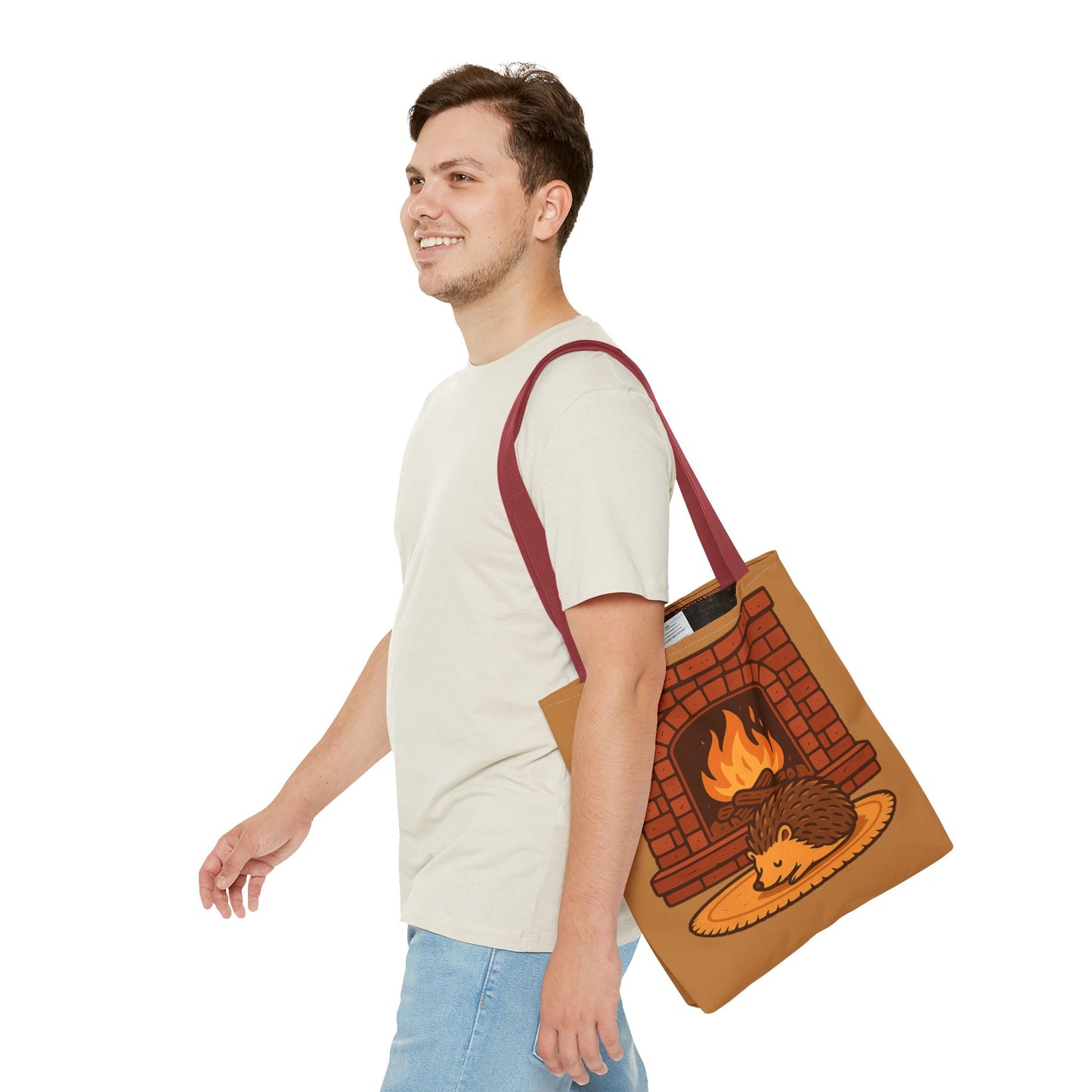 Fireside Spines Cozy Autumn Tote Bag