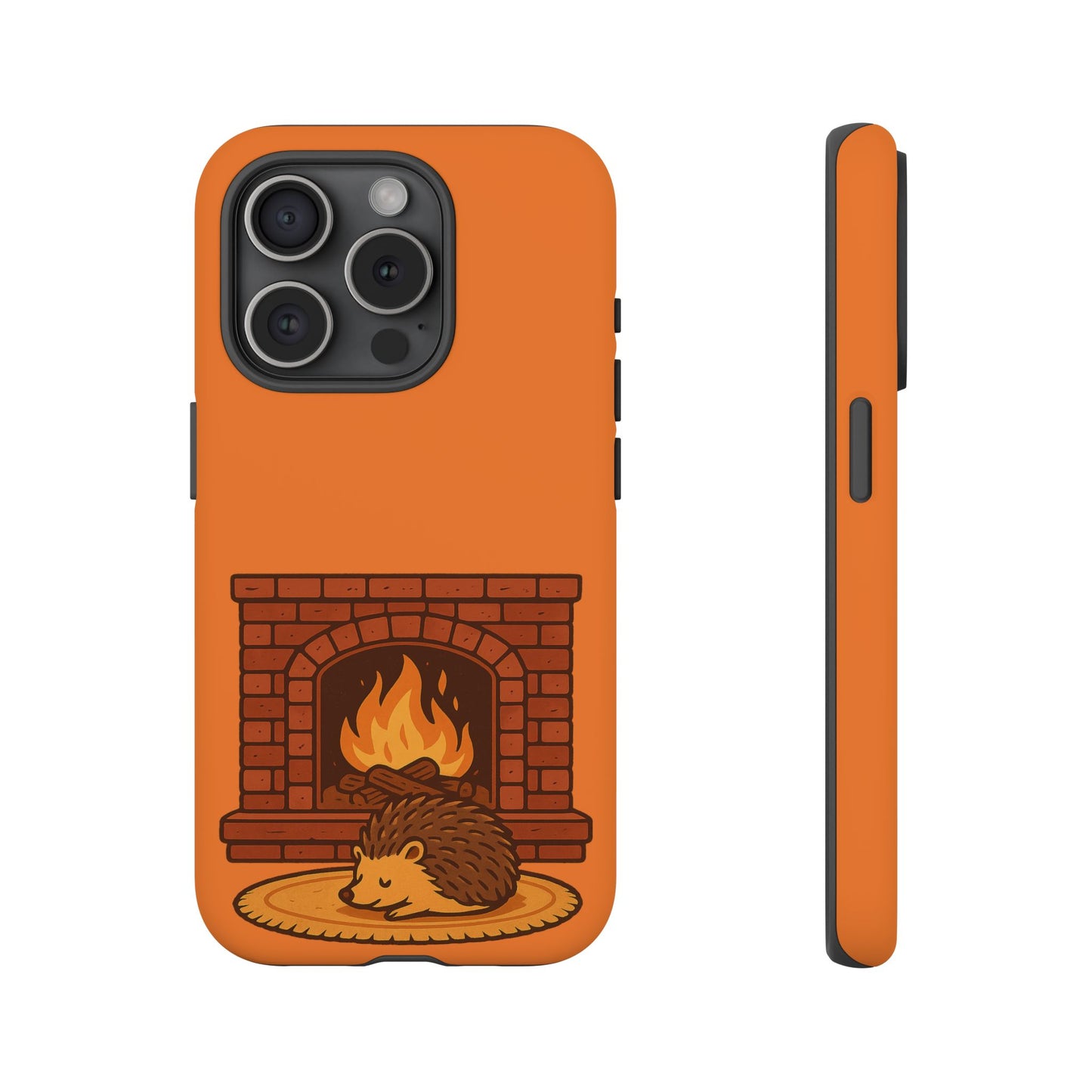 Fireside Spines Cozy Autumn Hedgehog Phone Case