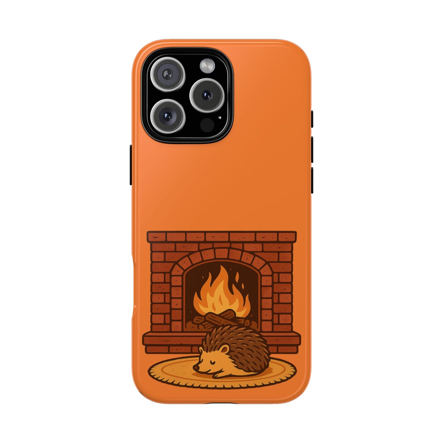 Fireside Spines Cozy Autumn Hedgehog Phone Case