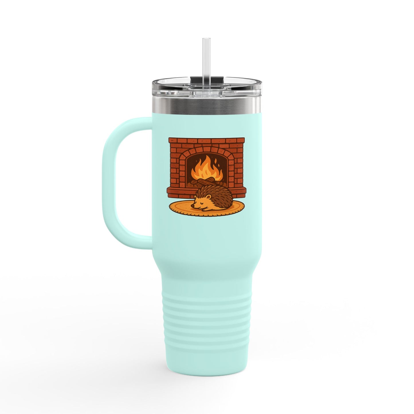 Fireside Spines Cozy Autumn Travel Mug
