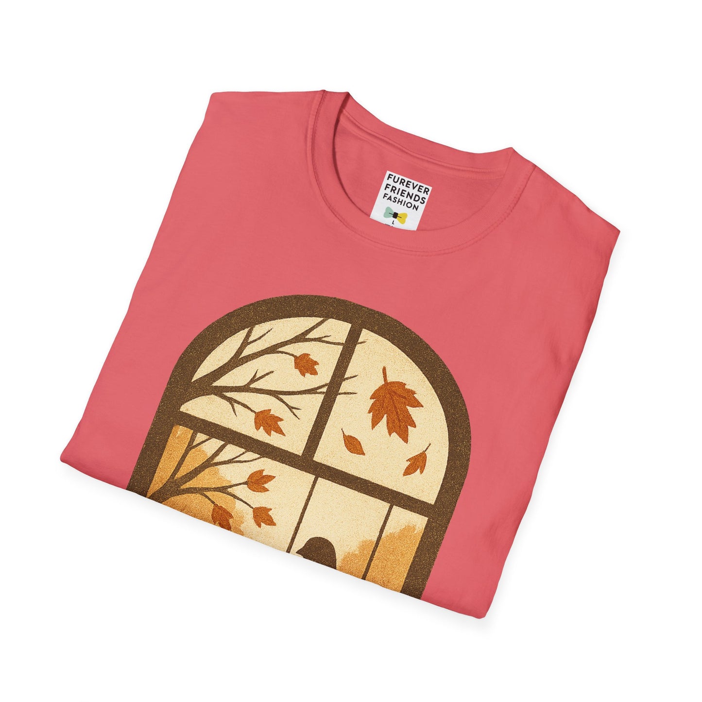 Bird In The Window Autumn Themed Tee