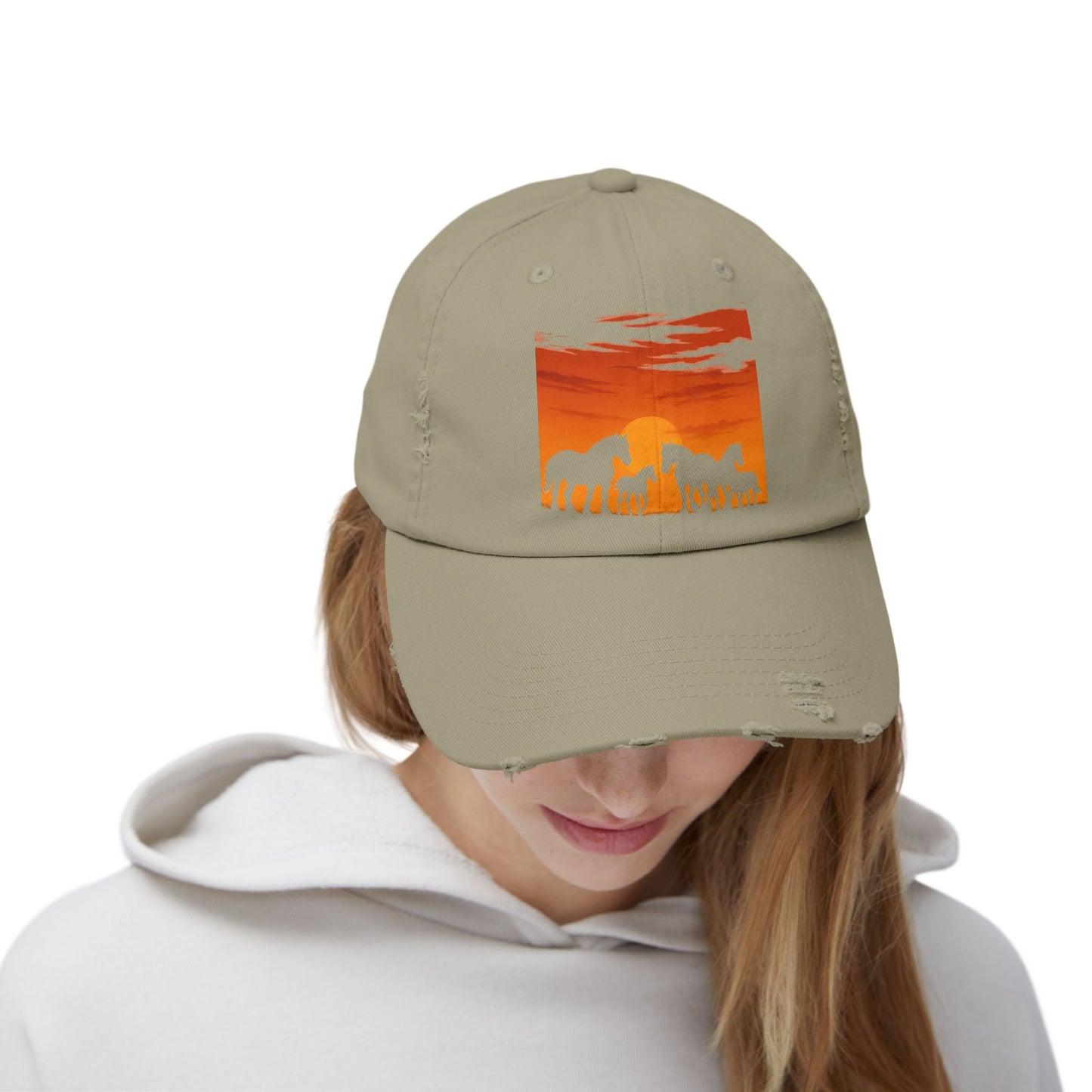 Horses on the Horizon Distressed Hat