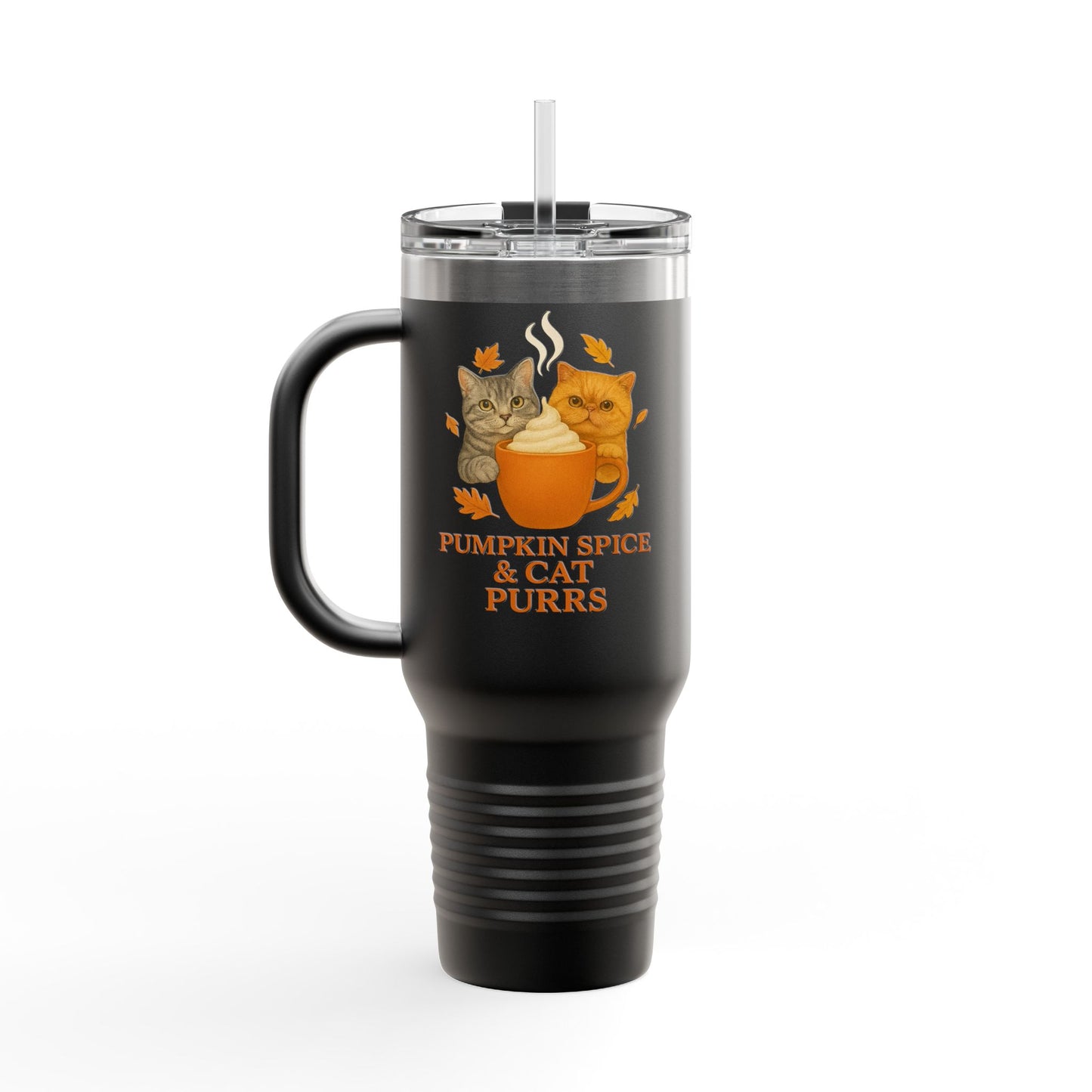 Pumpkin Spice and Cat Purrs Travel Mug