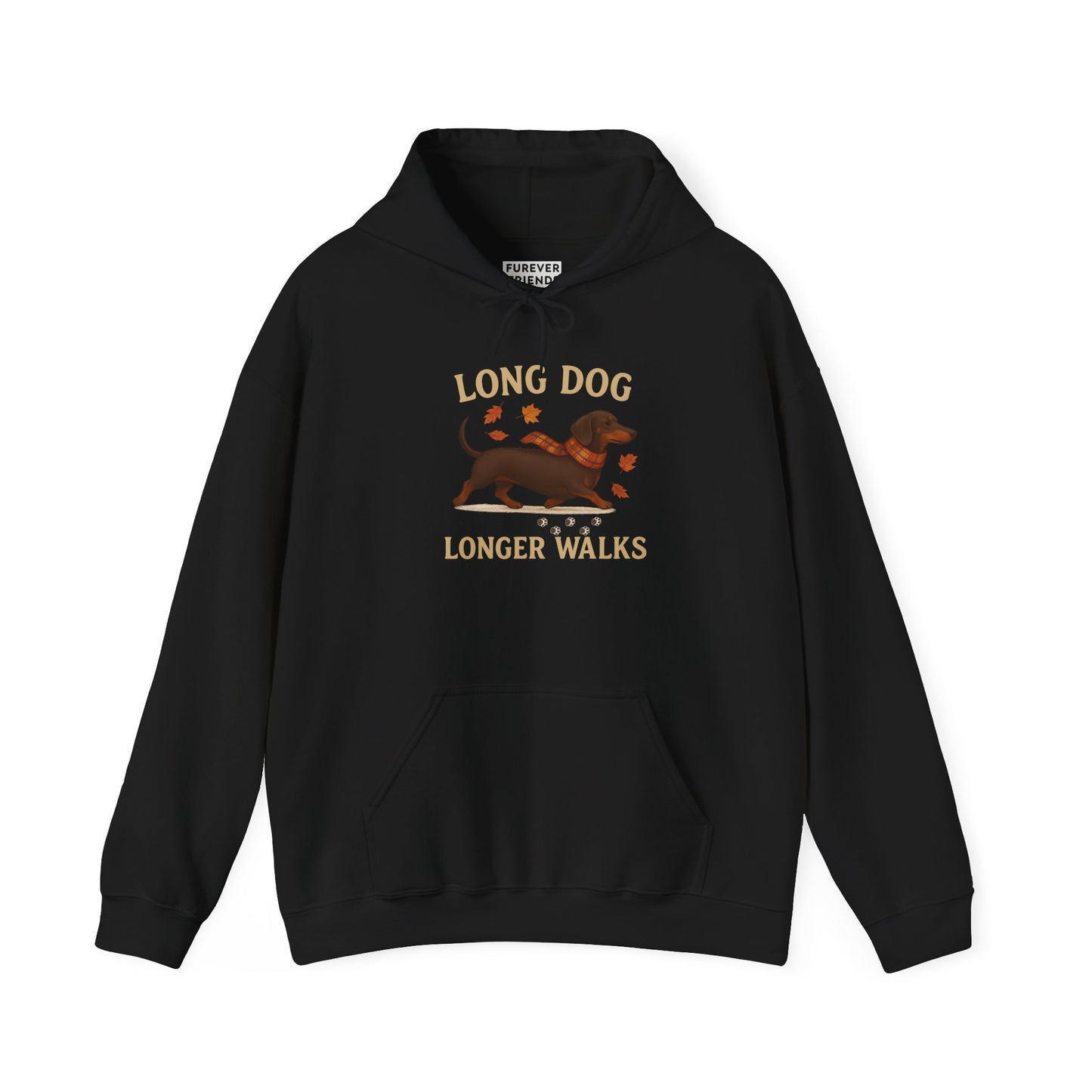 Long Dog Longer Walks Autumn Themed Hoodie