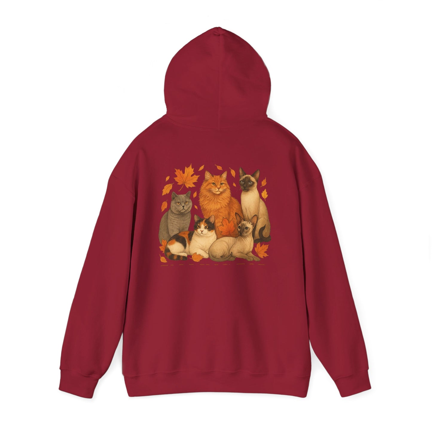 Falling For Cats Hooded Sweatshirt