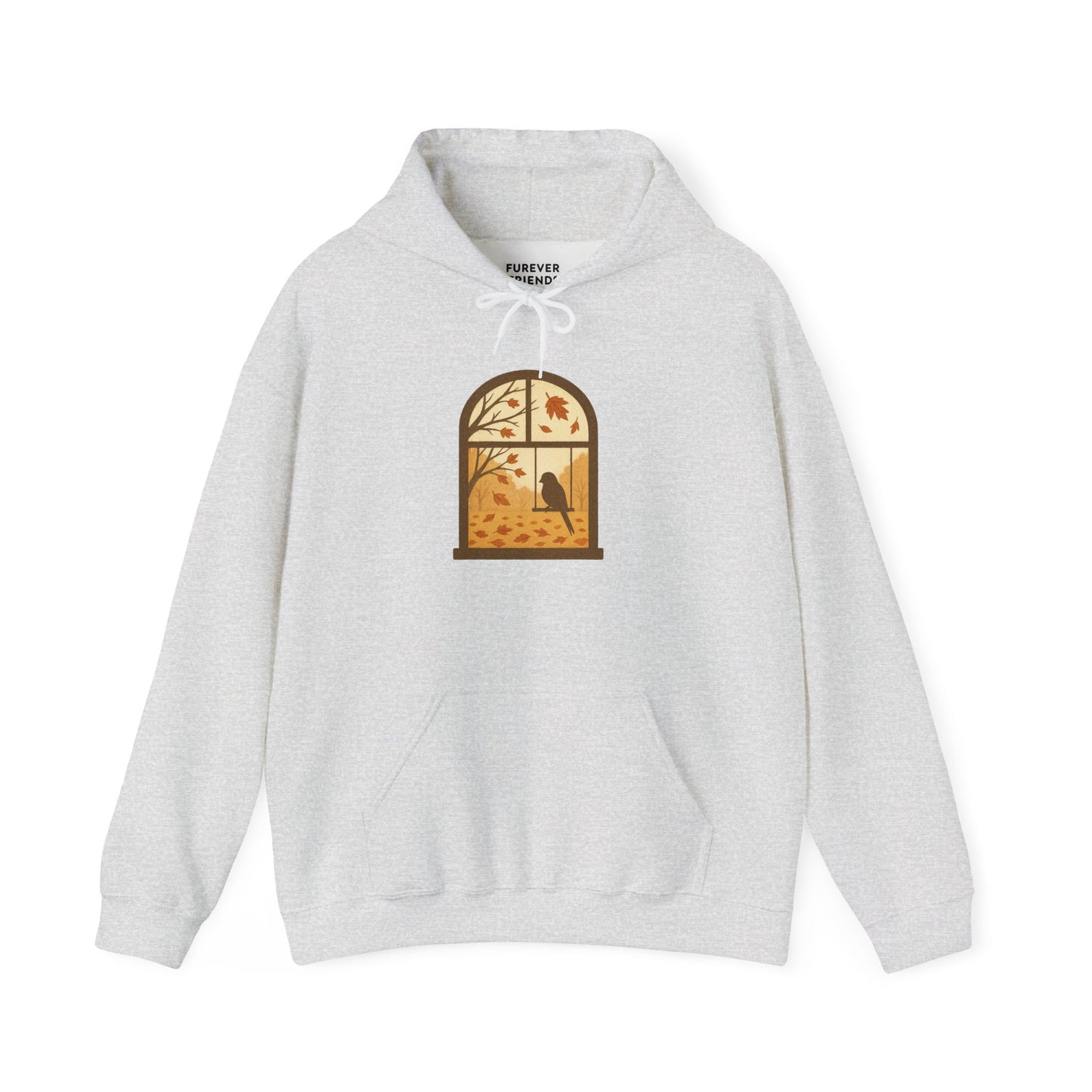 Bird In The Window Autumn Themed Hoodie
