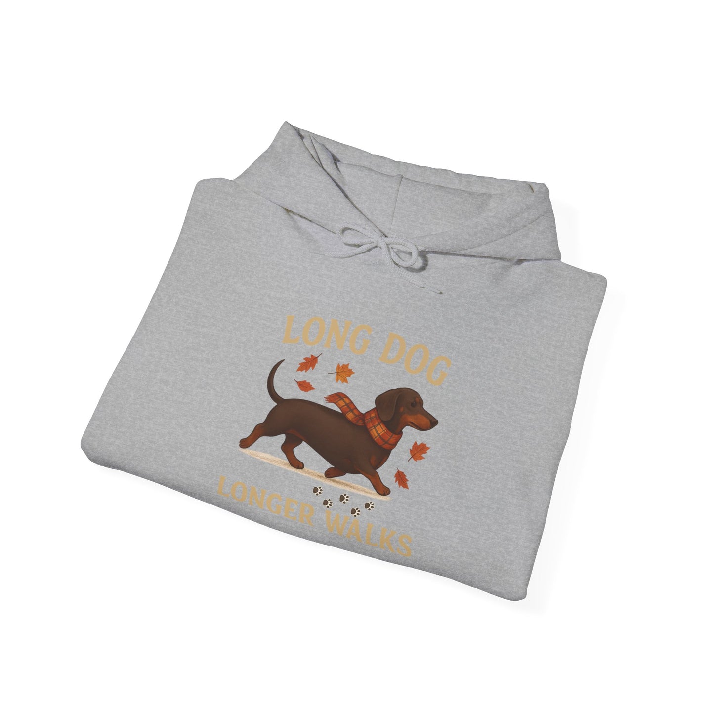 Long Dog Longer Walks Autumn Themed Hoodie