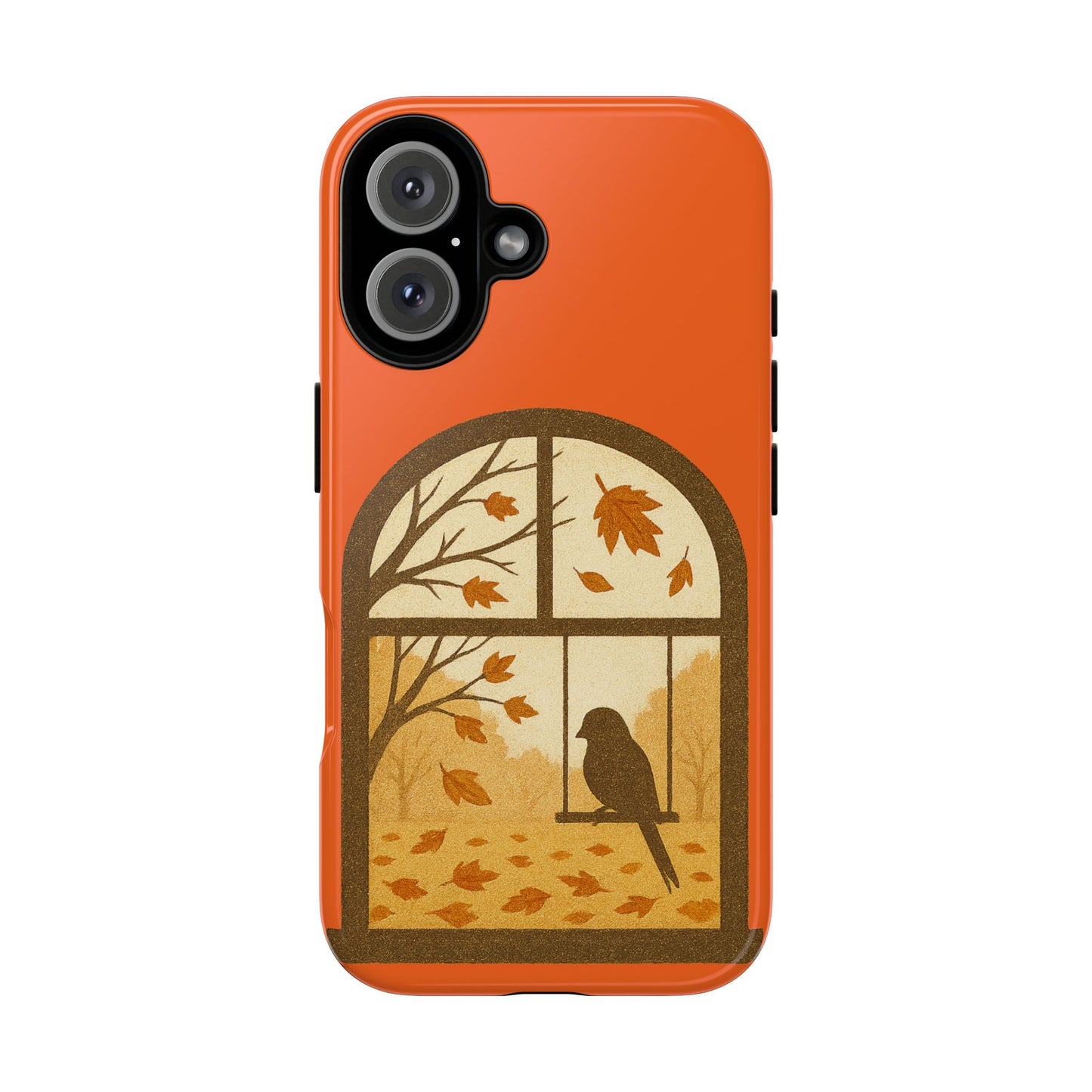Bird In The Window Autumn Themed Phone Case