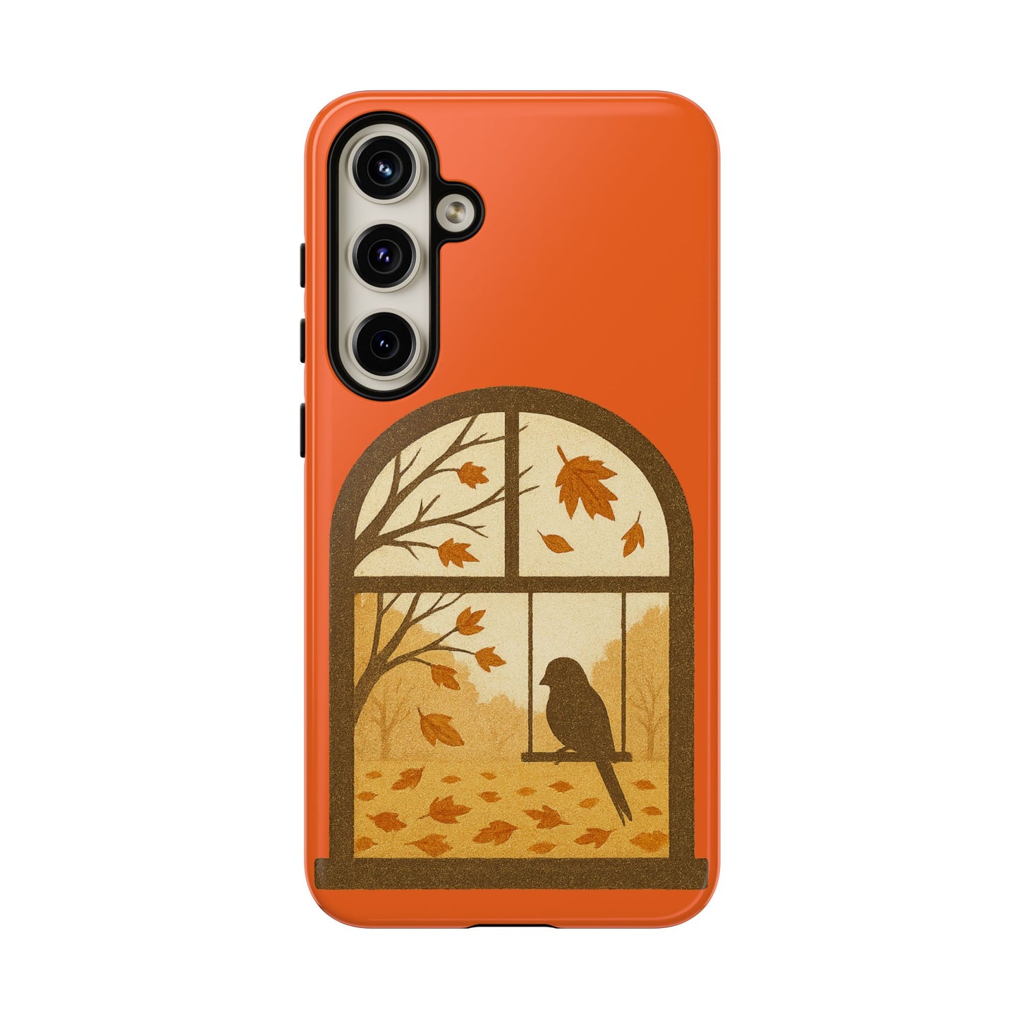 Bird In The Window Autumn Themed Phone Case