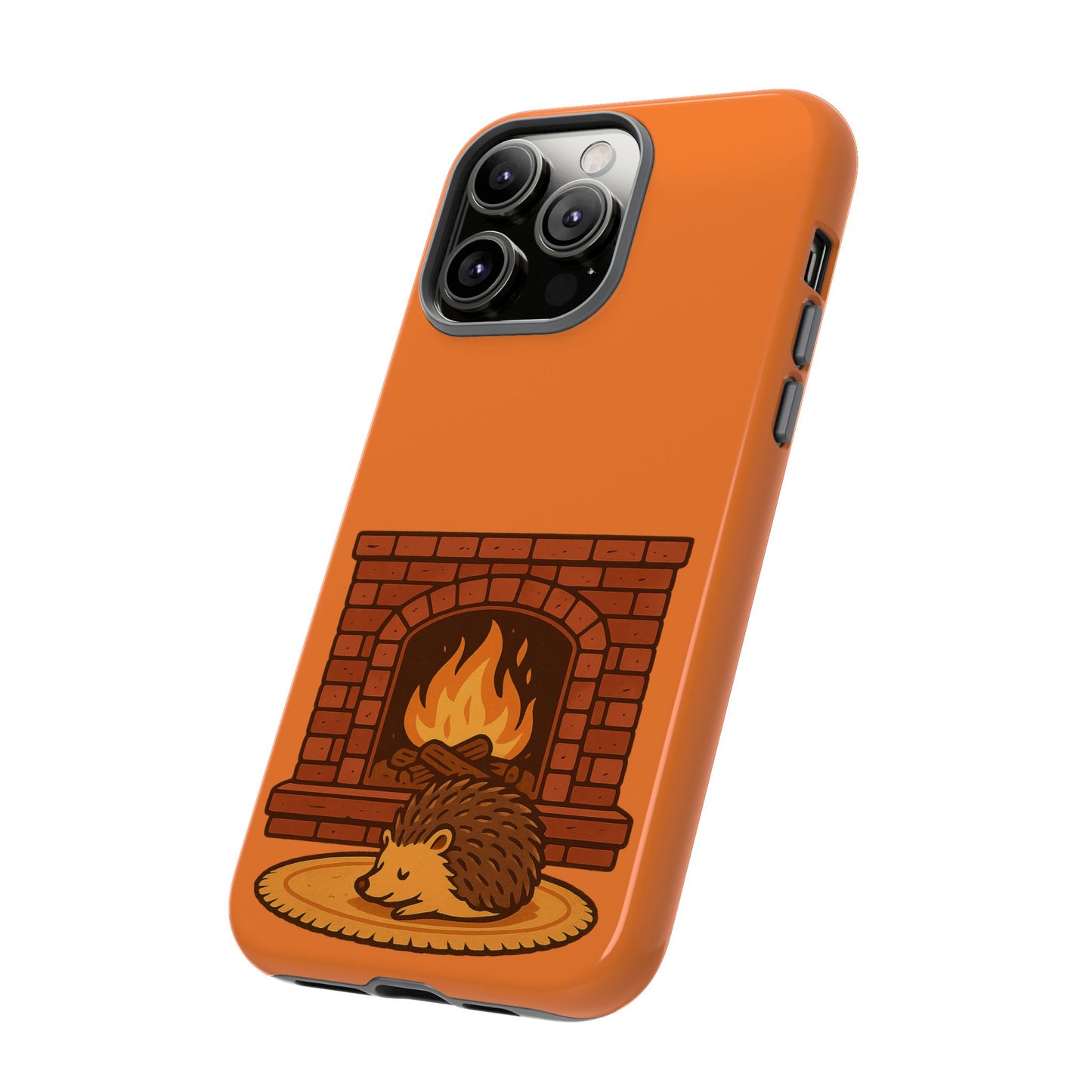 Fireside Spines Cozy Autumn Hedgehog Phone Case