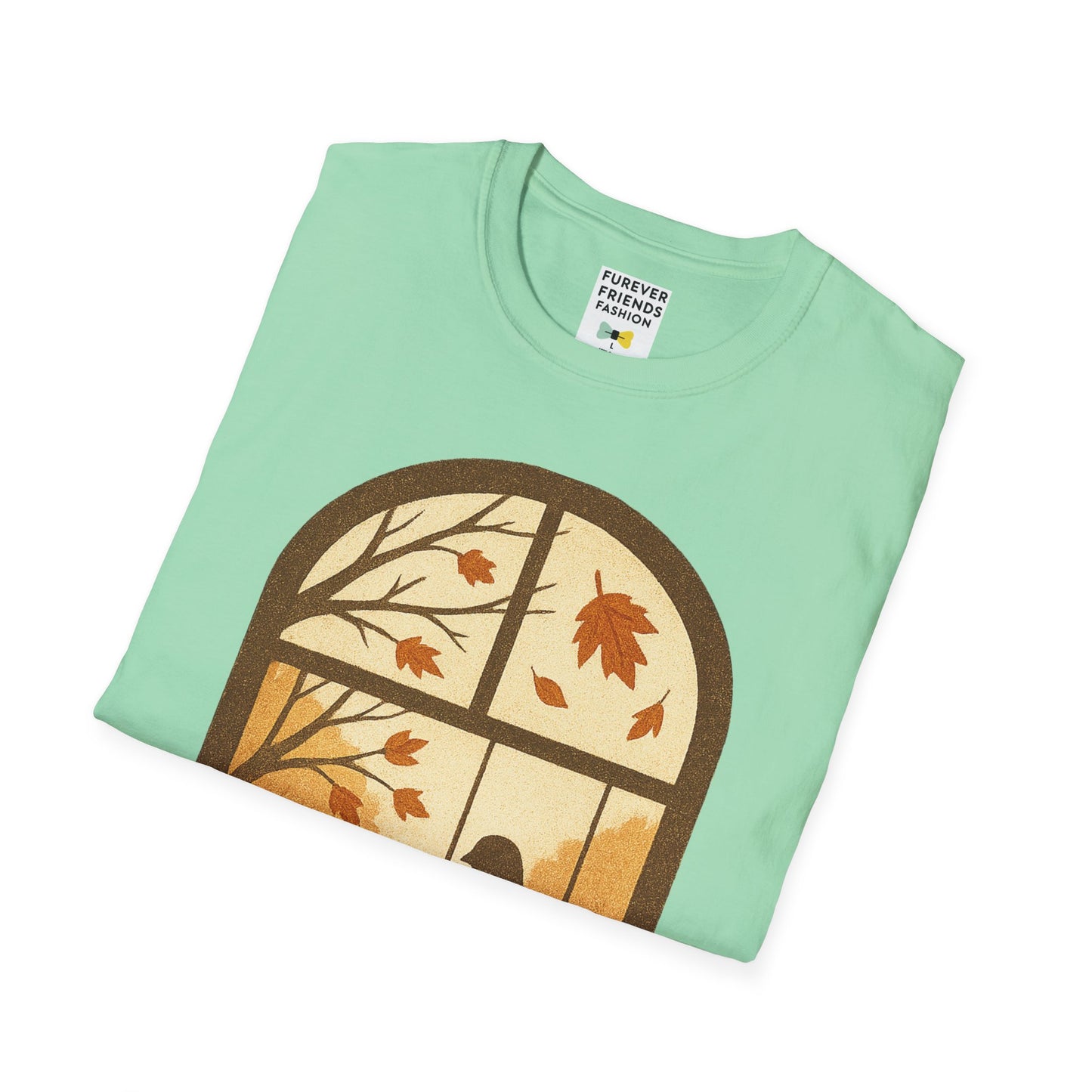 Bird In The Window Autumn Themed Tee