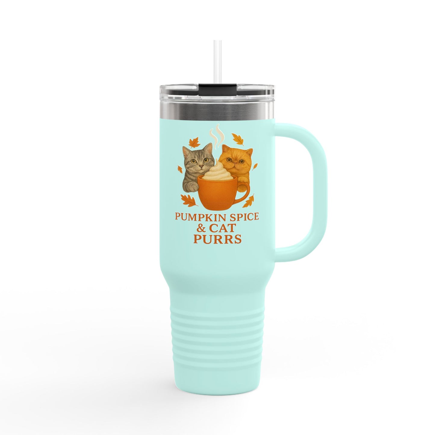 Pumpkin Spice and Cat Purrs Travel Mug
