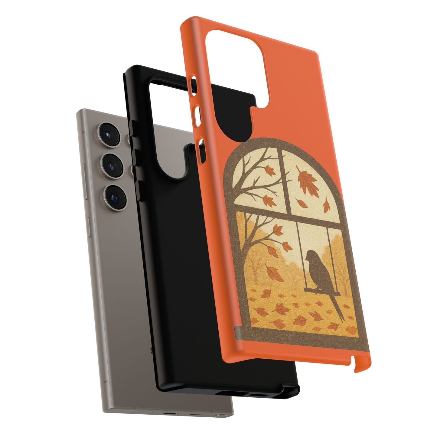 Bird In The Window Autumn Themed Phone Case
