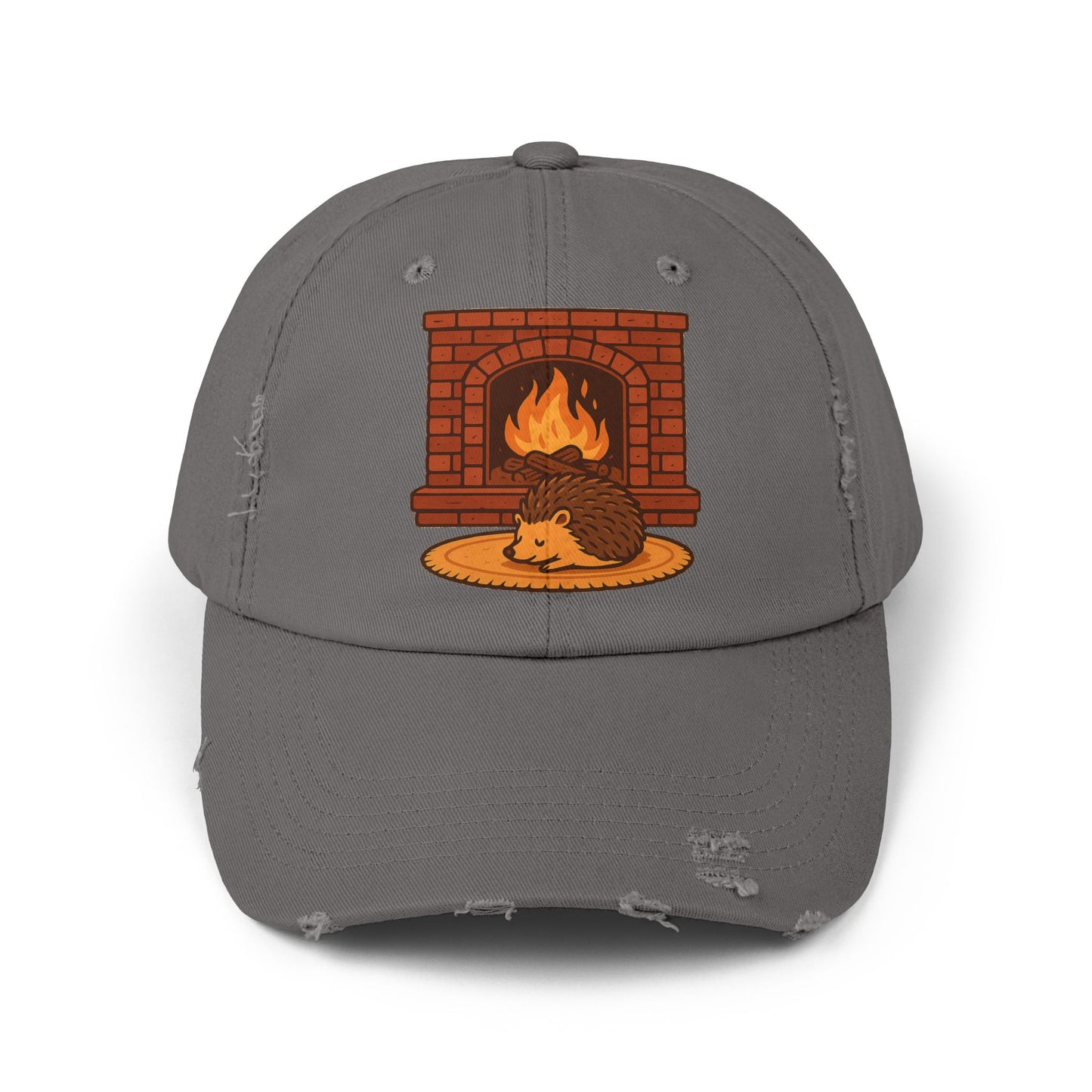 Cozy Spines Hedgehog Distressed Cap - Unisex, Casual Hat