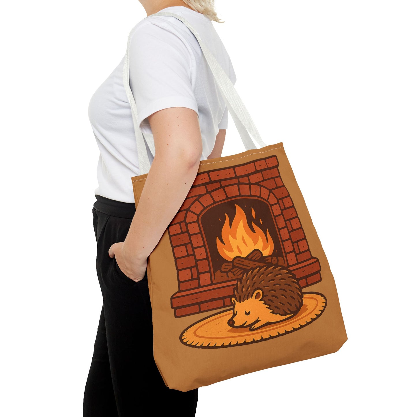 Fireside Spines Cozy Autumn Tote Bag