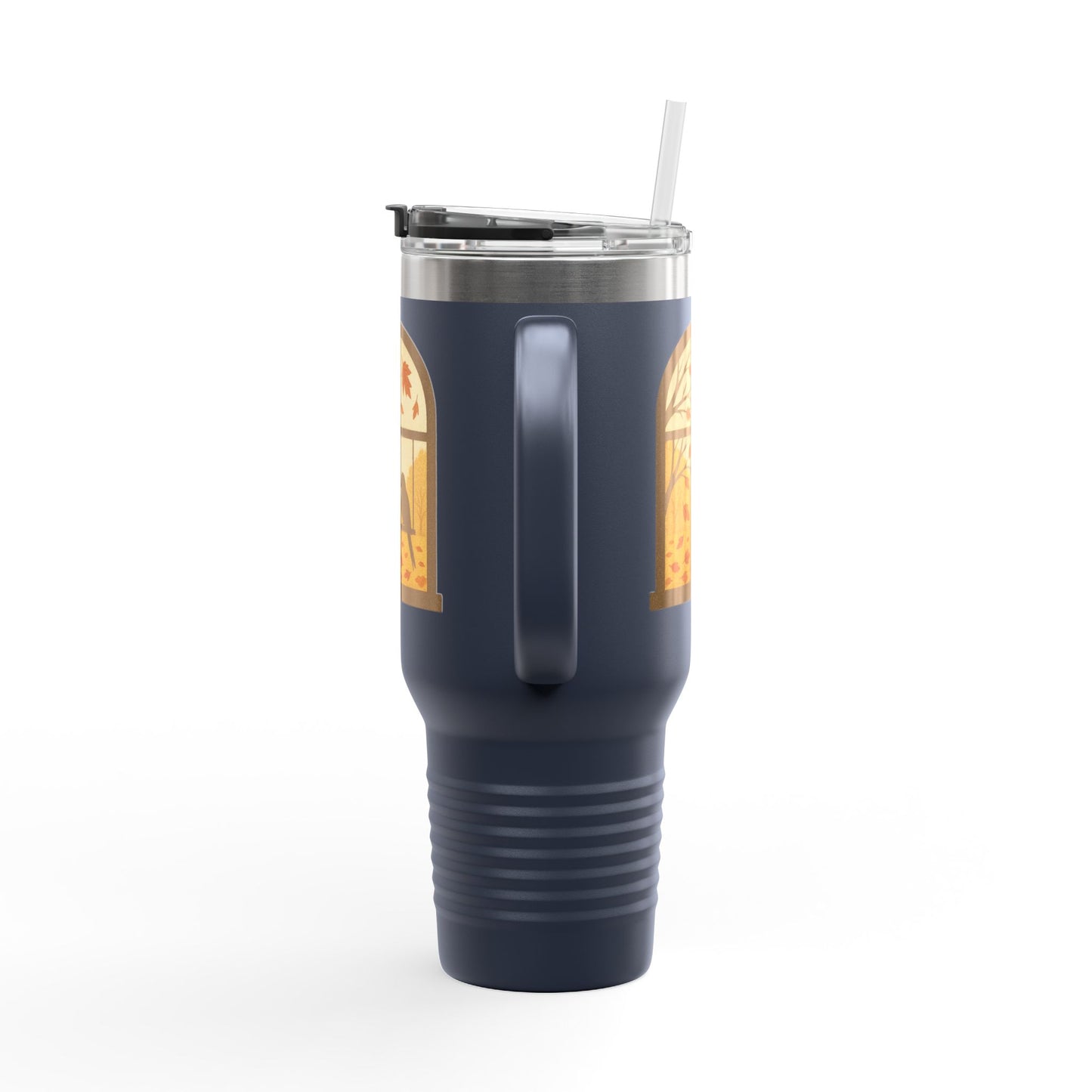 Bird In The Window Autumn Themed Travel Mug