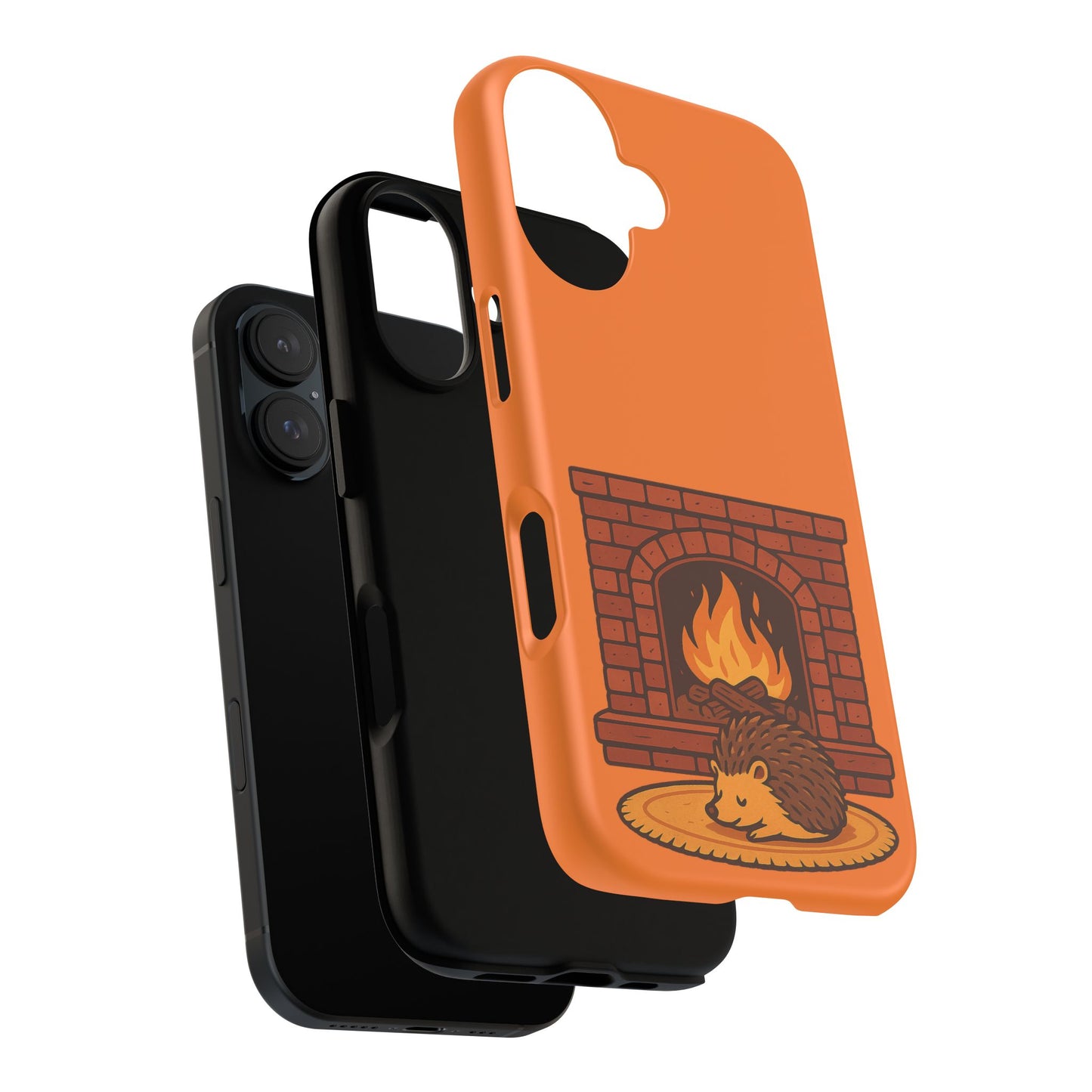 Fireside Spines Cozy Autumn Hedgehog Phone Case