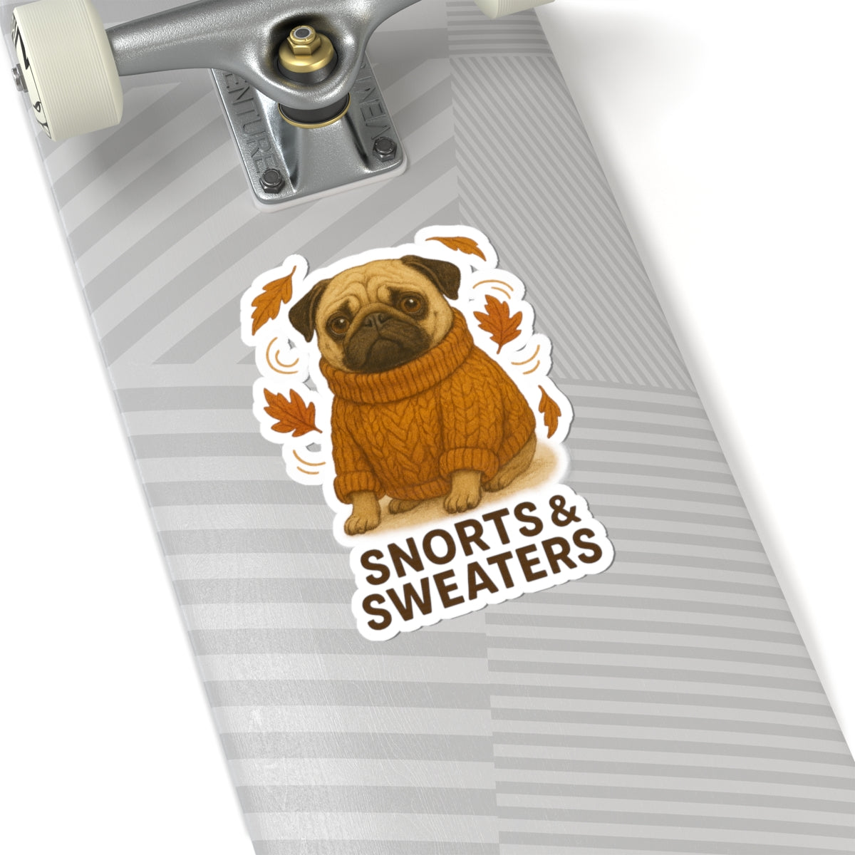 Snorts and Sweaters Pug Dog Sticker