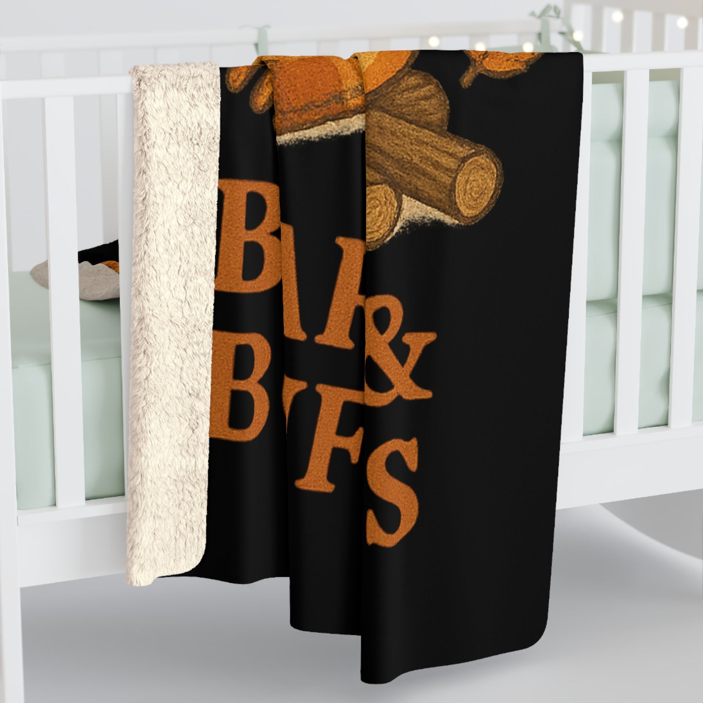 Beards and Bonfires Autumn Sherpa Fleece Blanket