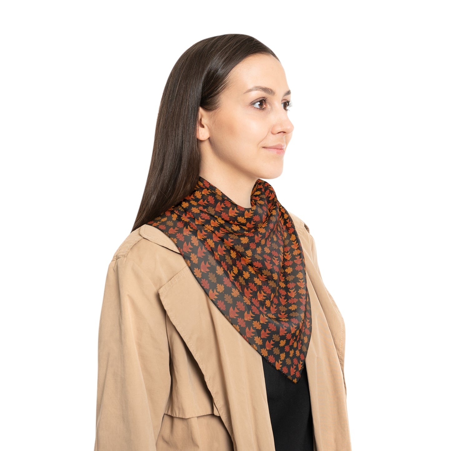 Fall Fish and Leaf Pattern Scarf