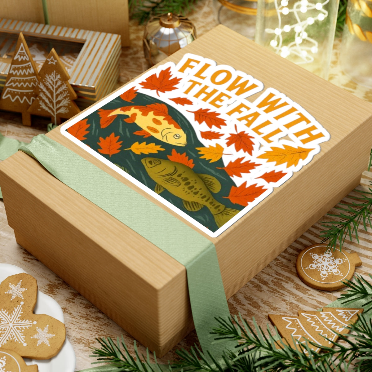 Flow With The Fall Kiss-Cut Sticker