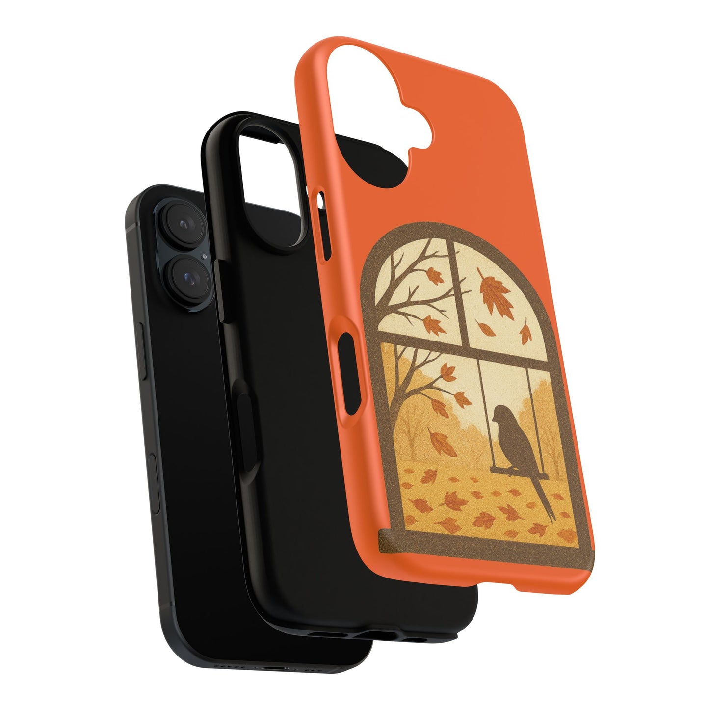 Bird In The Window Autumn Themed Phone Case