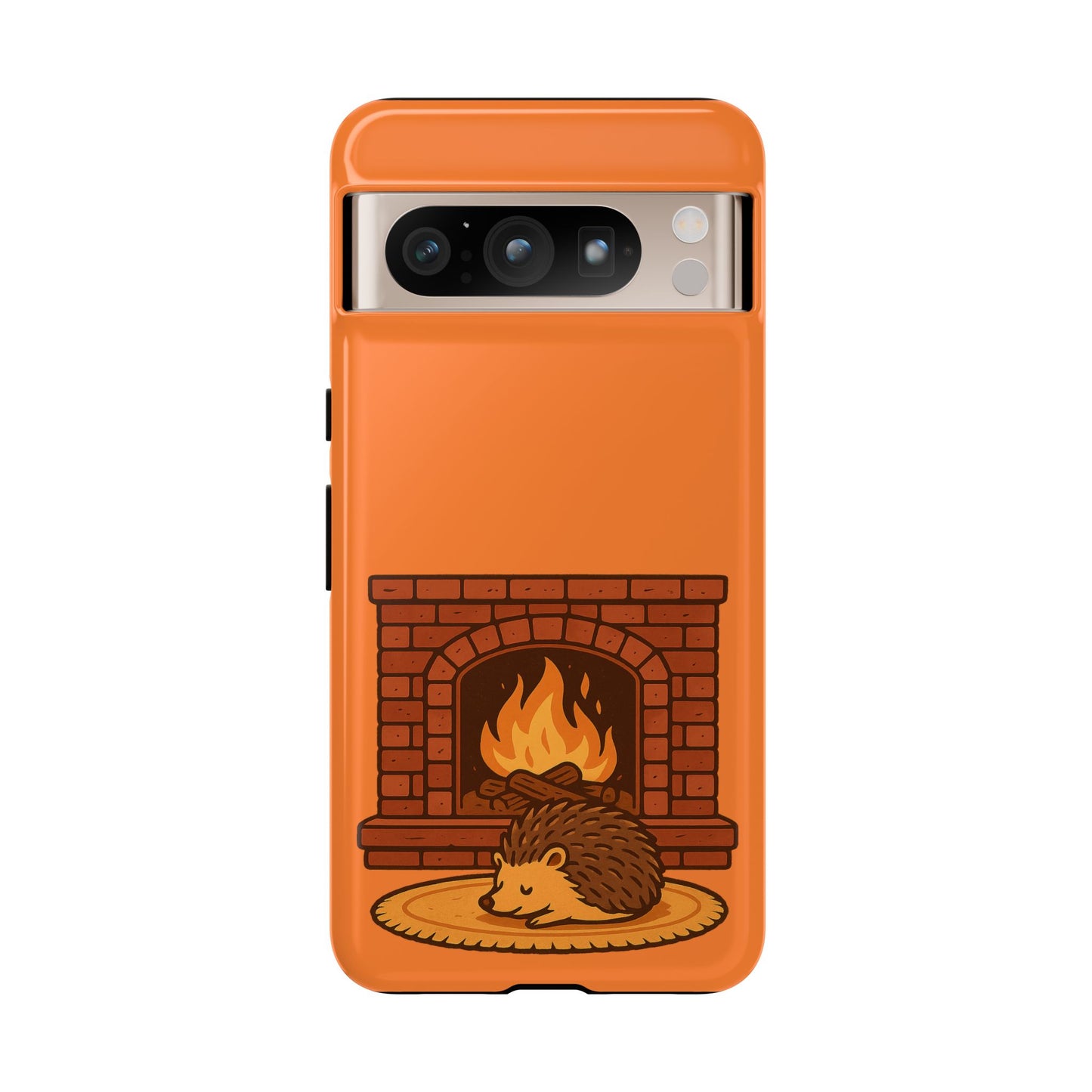 Fireside Spines Cozy Autumn Hedgehog Phone Case