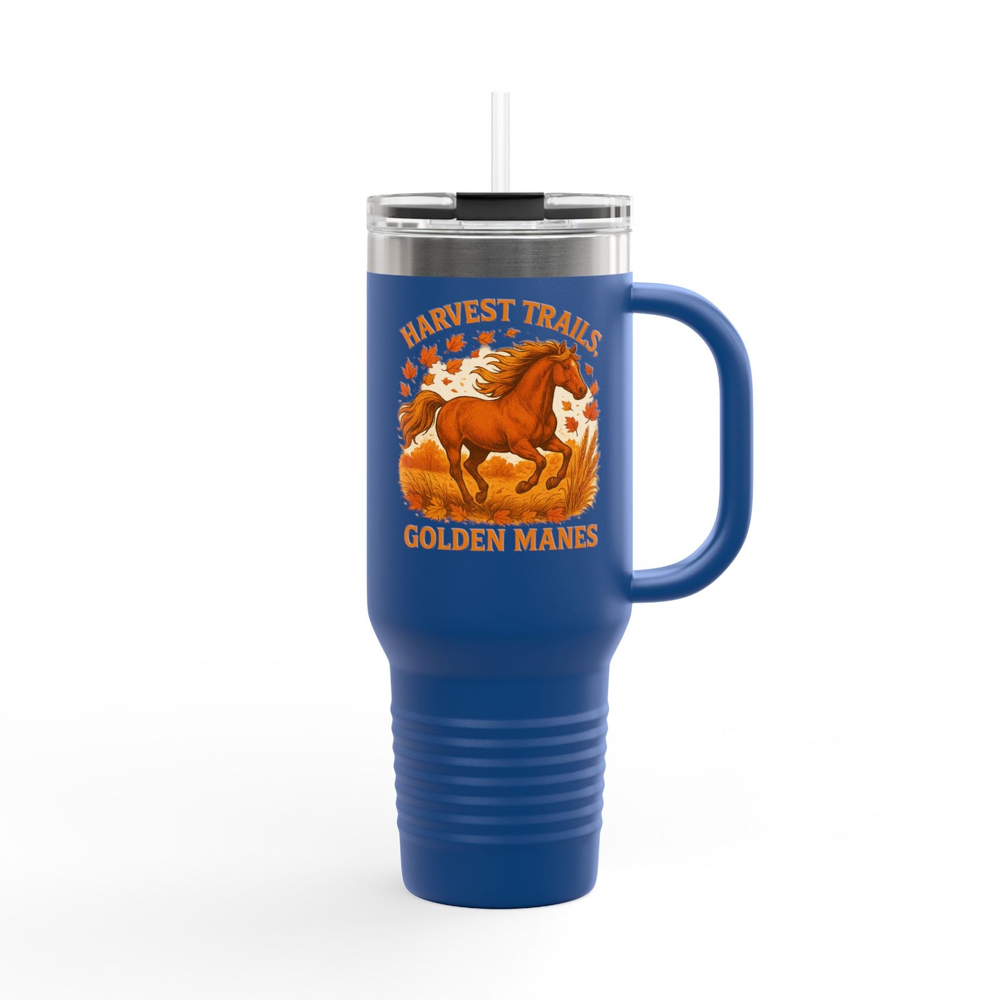 Harvest Trails Golden Manes Autumn Themed Travel Mug