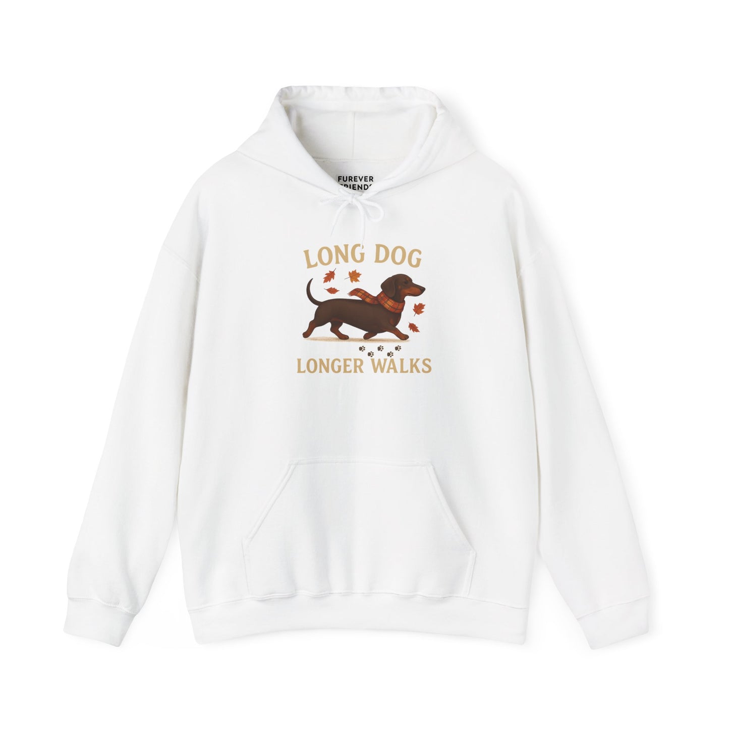 Long Dog Longer Walks Autumn Themed Hoodie