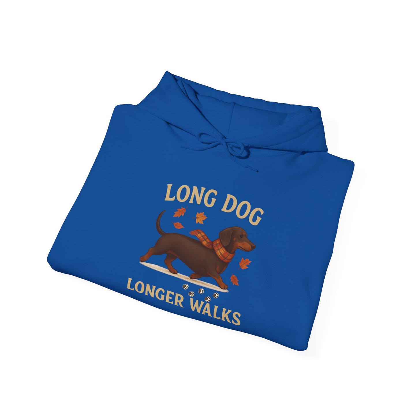 Long Dog Longer Walks Autumn Themed Hoodie