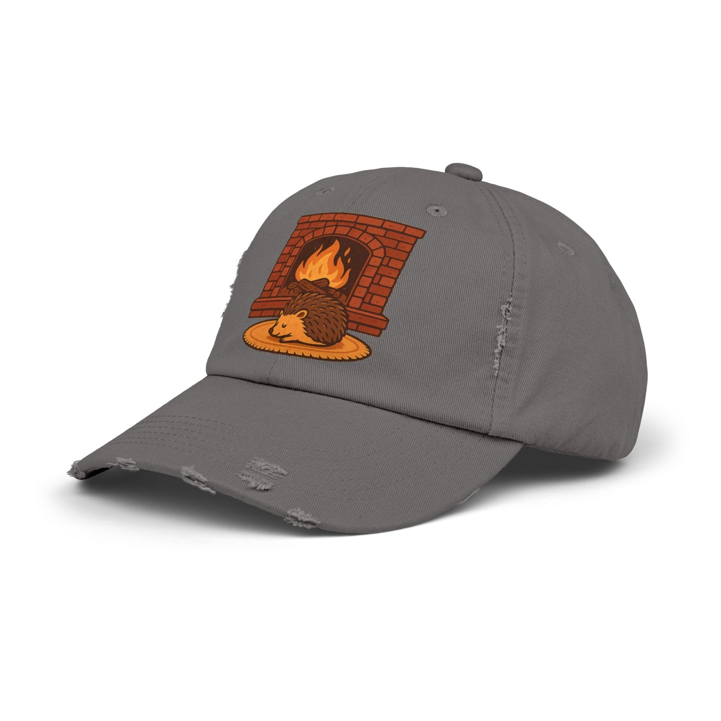 Cozy Spines Hedgehog Distressed Cap - Unisex, Casual Hat