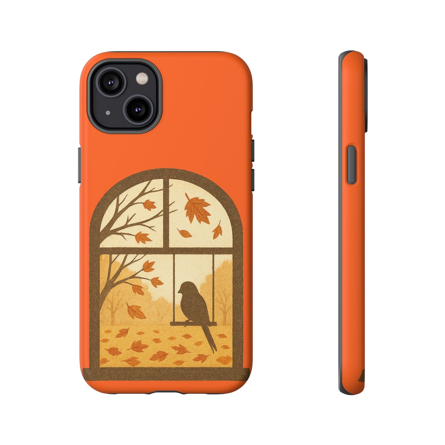 Bird In The Window Autumn Themed Phone Case