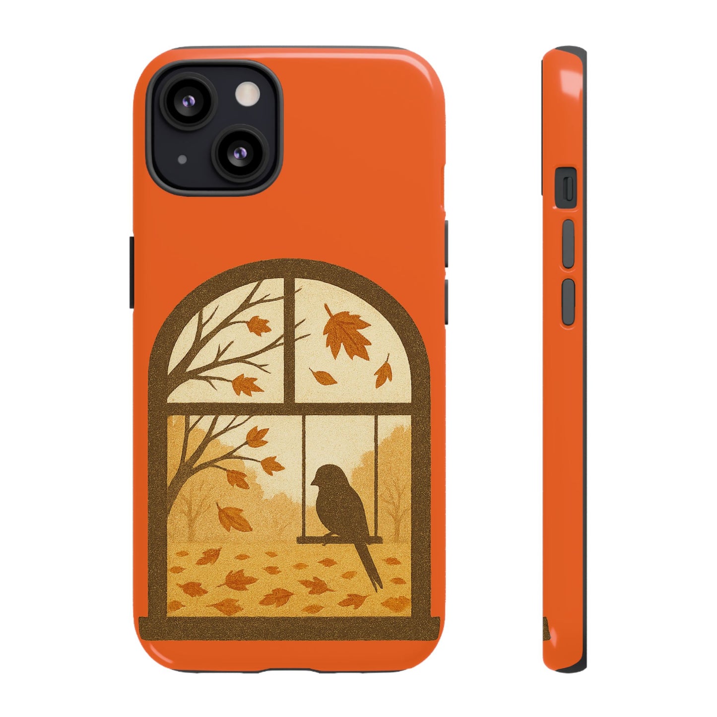 Bird In The Window Autumn Themed Phone Case