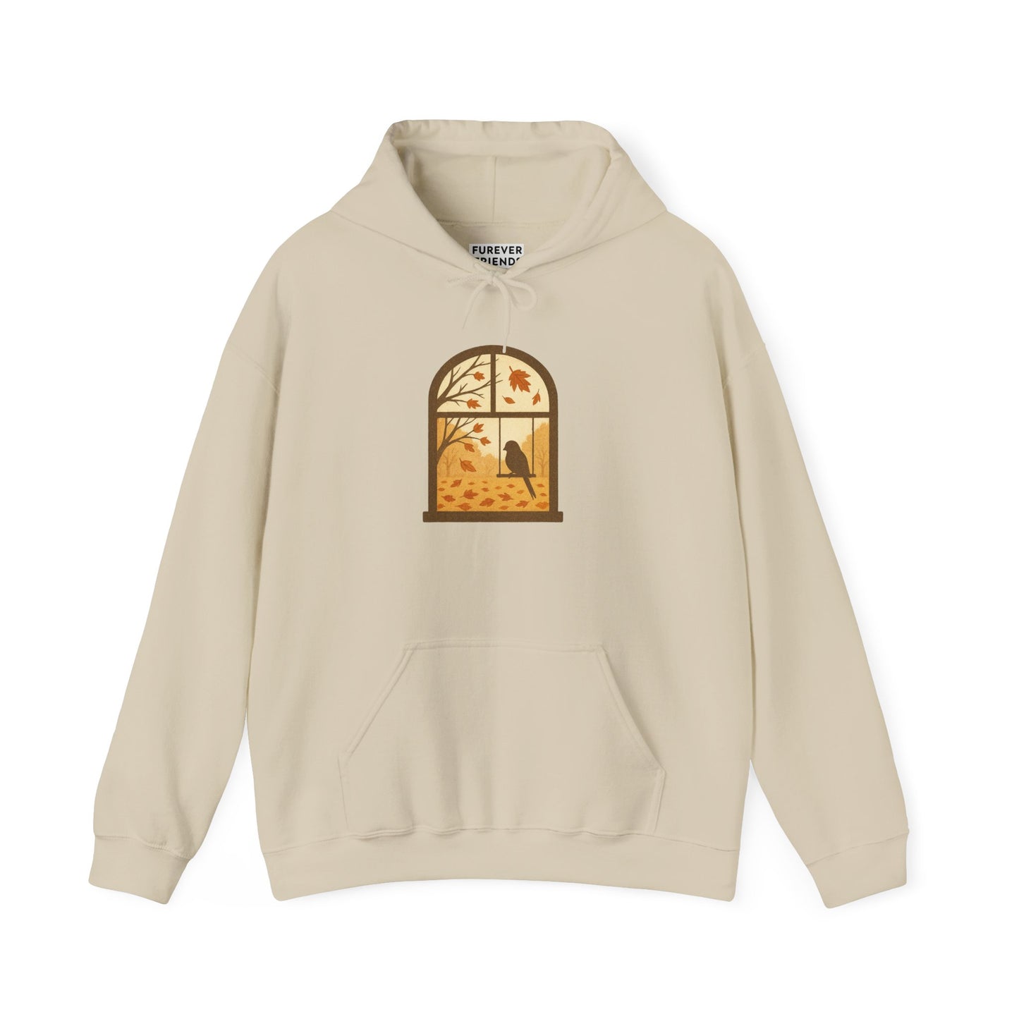 Bird In The Window Autumn Themed Hoodie