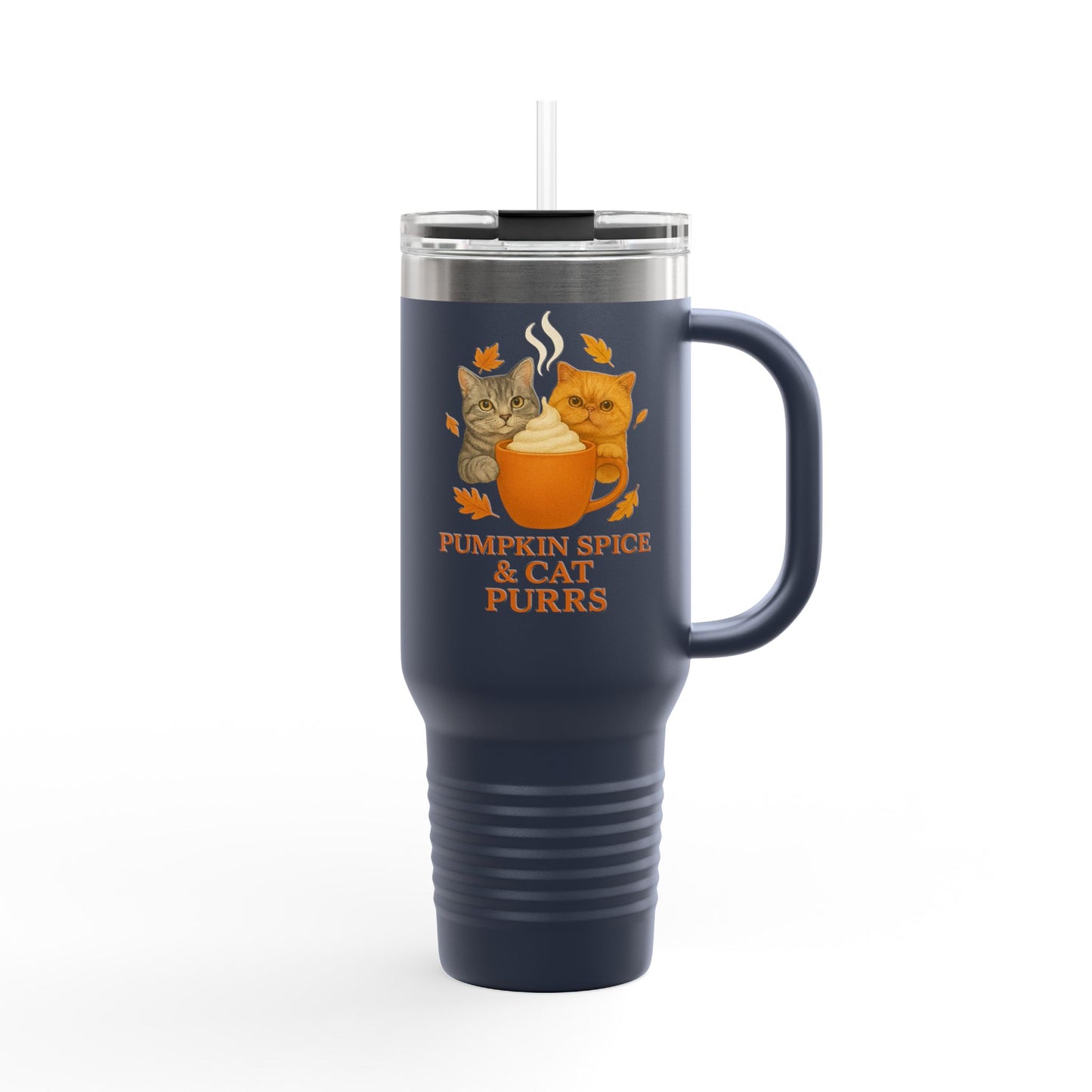 Pumpkin Spice and Cat Purrs Travel Mug