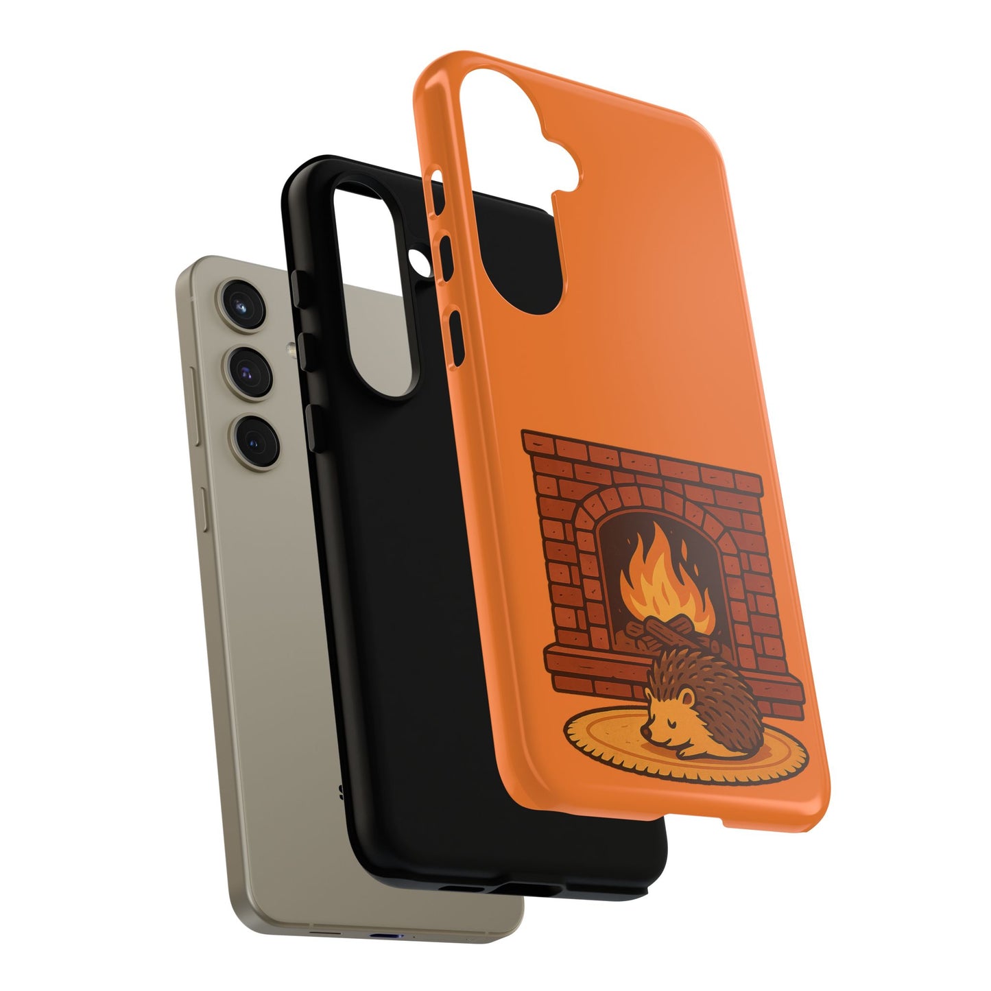 Fireside Spines Cozy Autumn Hedgehog Phone Case