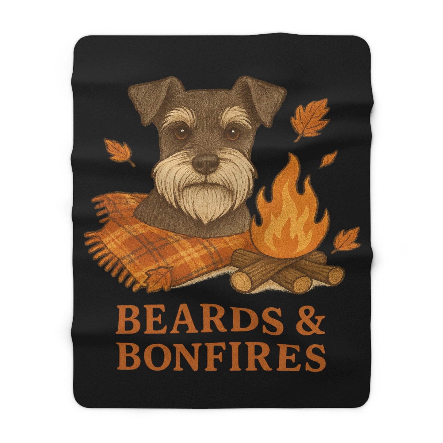Beards and Bonfires Autumn Sherpa Fleece Blanket