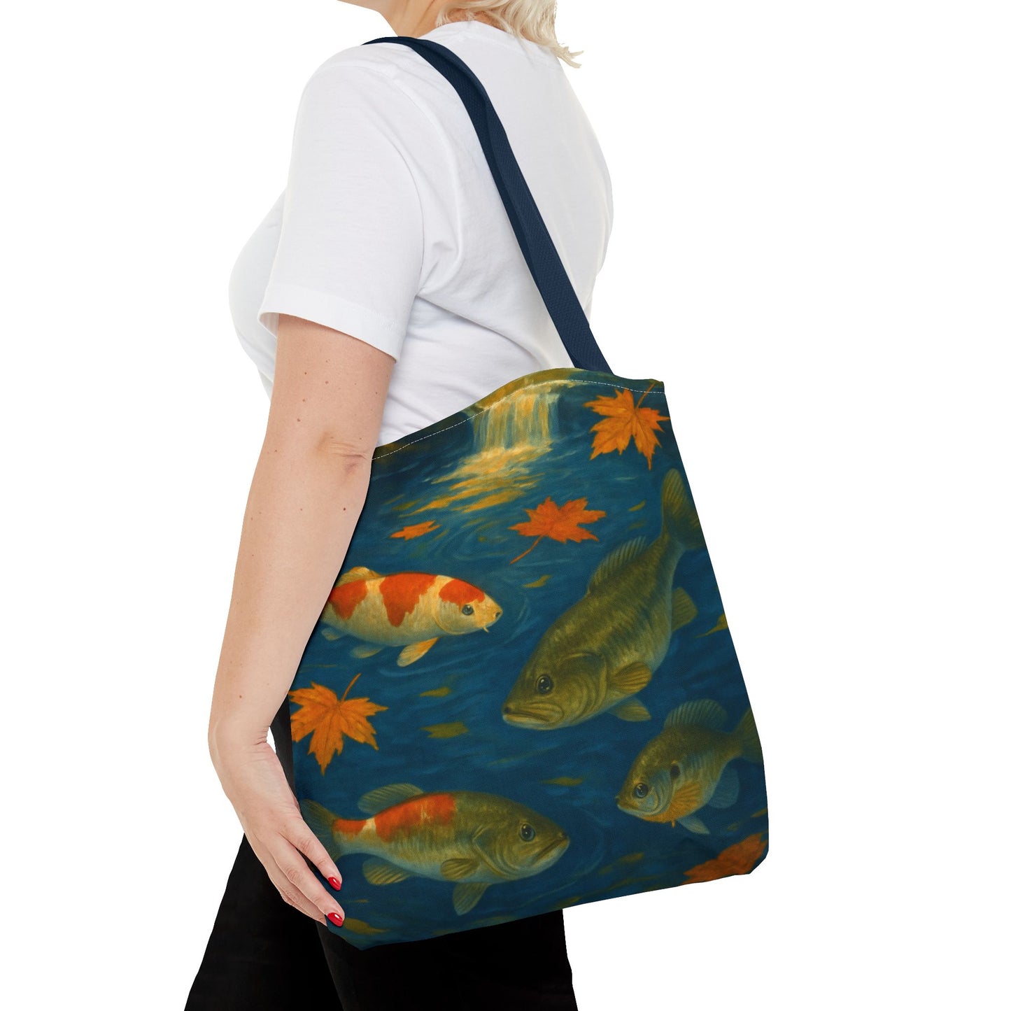 Fall Fish Print Tote Bag
