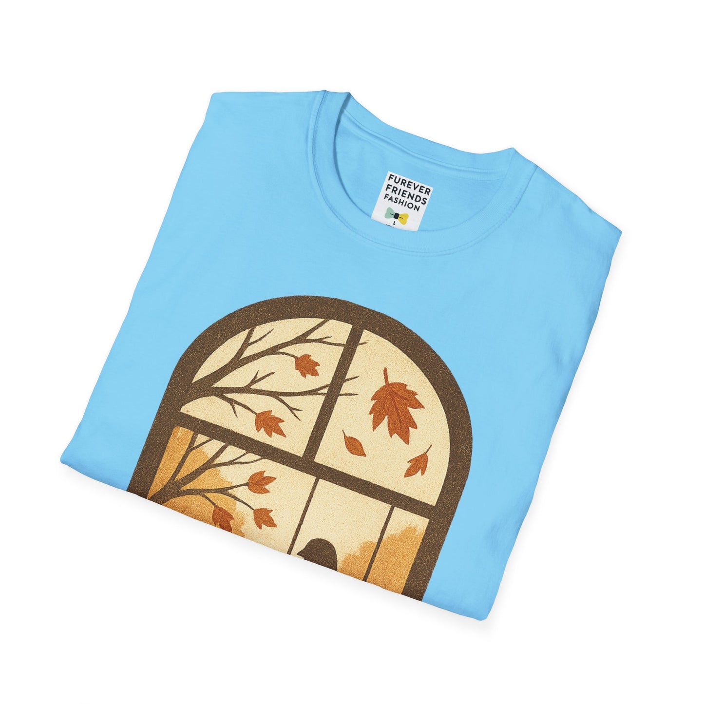 Bird In The Window Autumn Themed Tee